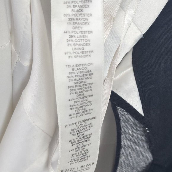 White House Black Market White Gray Black Sleeveless Knee Length Dress - 0 - Picture 11 of 12